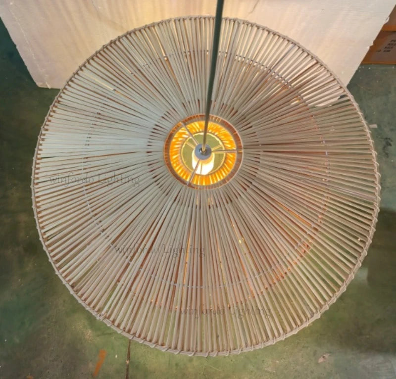 Suspension en osier design pour salon | DJA