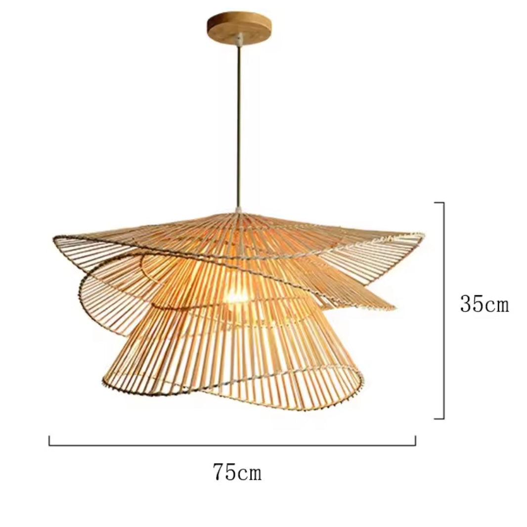 Suspension en osier design pour salon | DJA