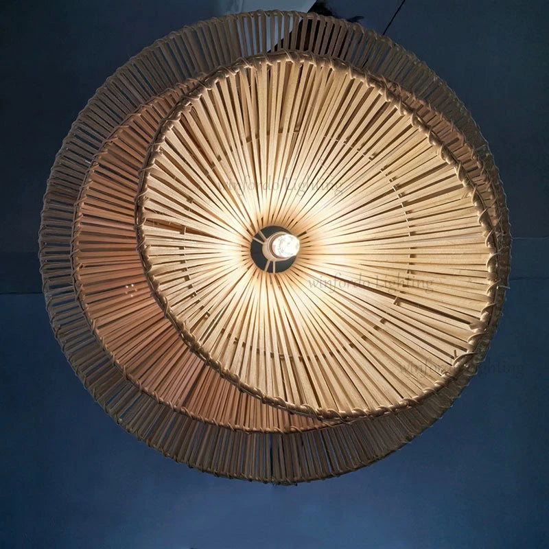 Suspension en osier design pour salon | DJA