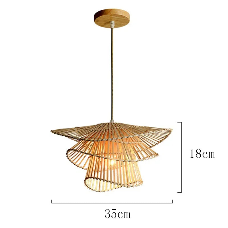 Suspension en osier design pour salon | DJA