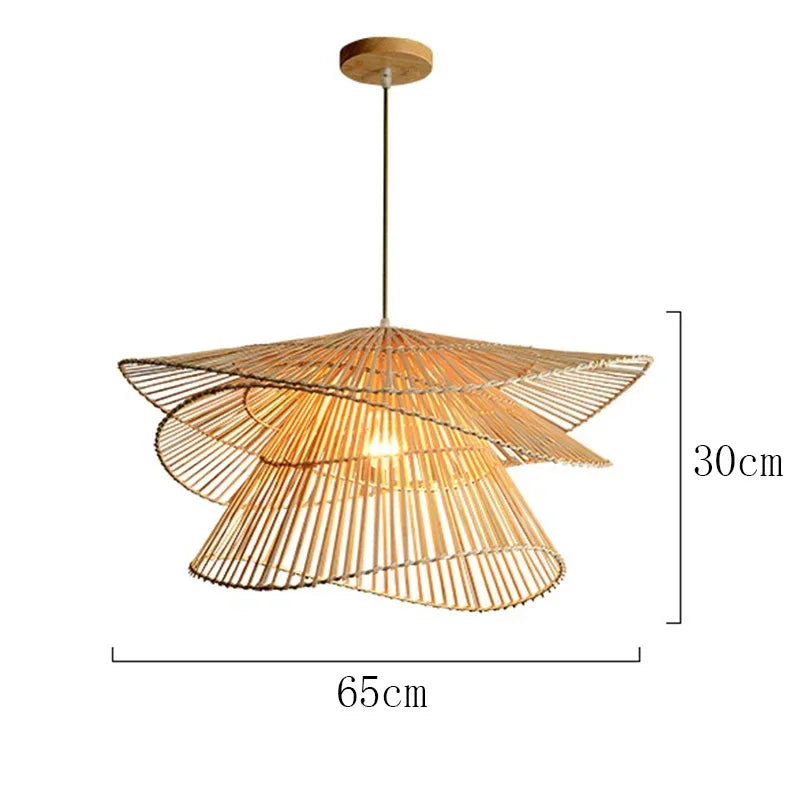 Suspension en osier design pour salon | DJA