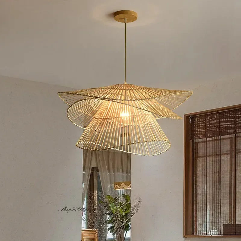 Suspension en osier design pour salon | DJA