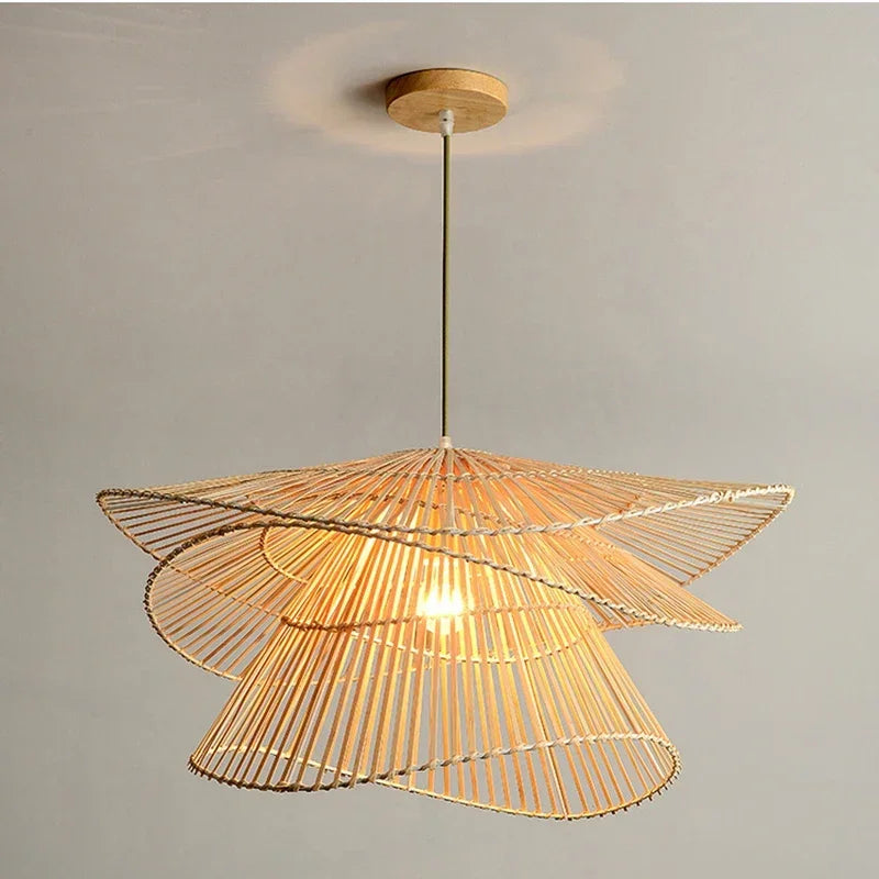 Suspension en osier design pour salon | DJA