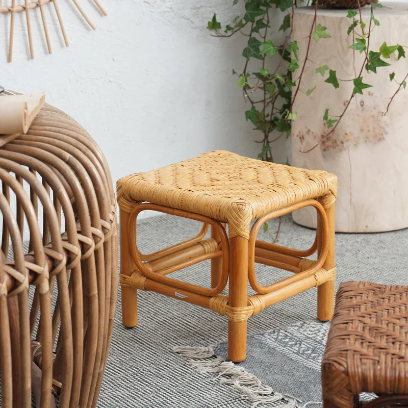 Tabouret en Osier Artisan | BILAMO