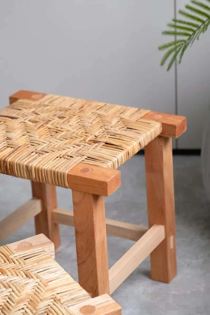 Tabouret en Osier | Collection Héritage & Modernité