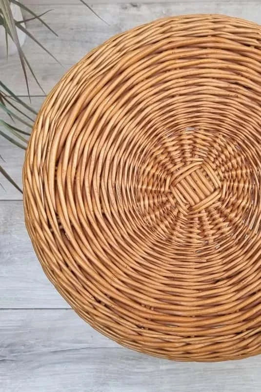 Tabouret rond en Osier | NATALEO