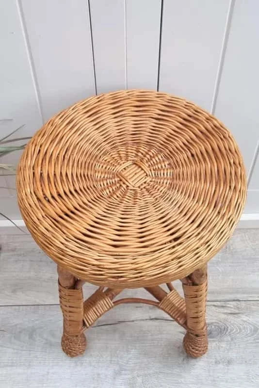 Tabouret rond en Osier | NATALEO