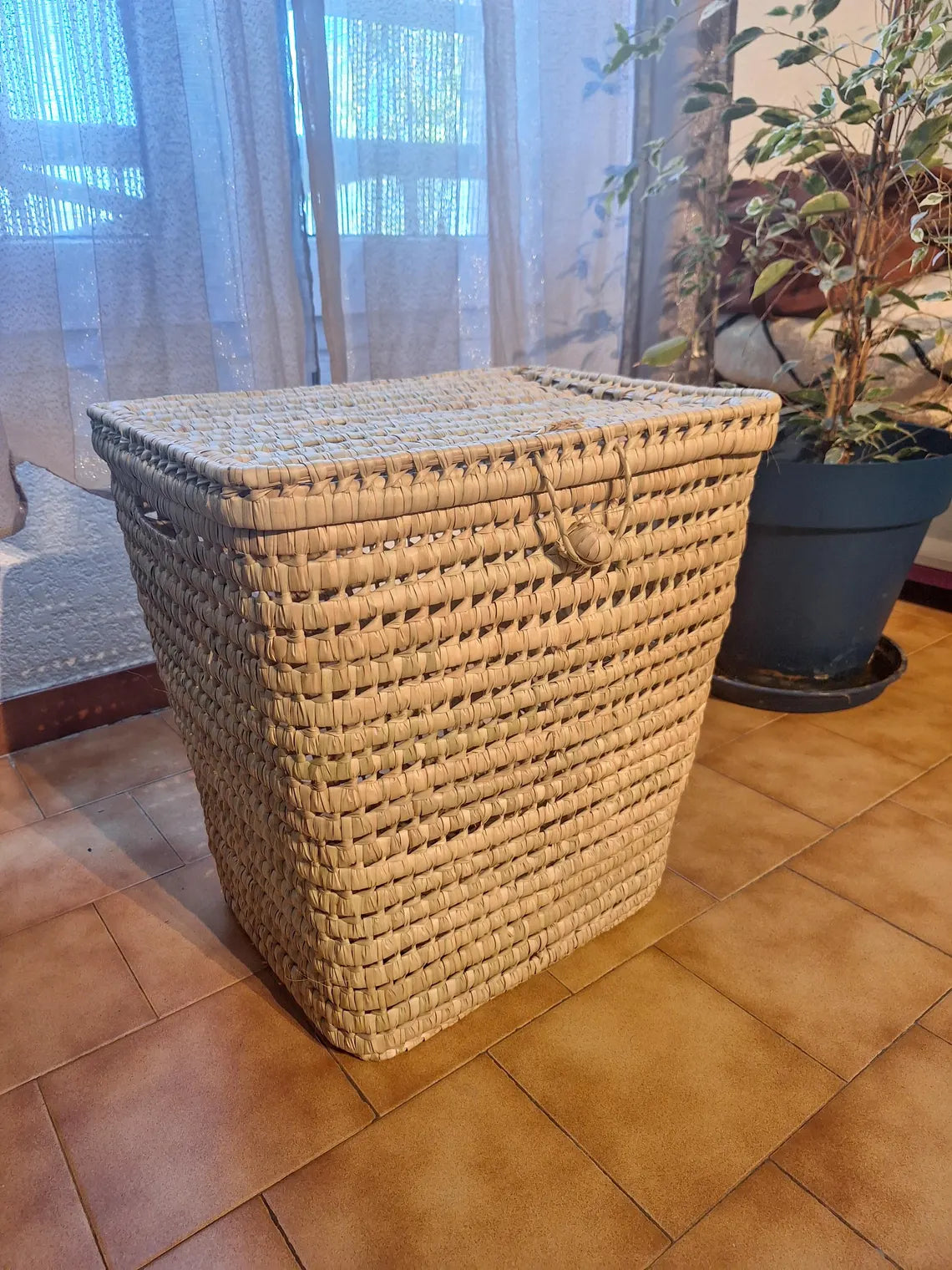 Panier à linge en osier rectangle | EMMA