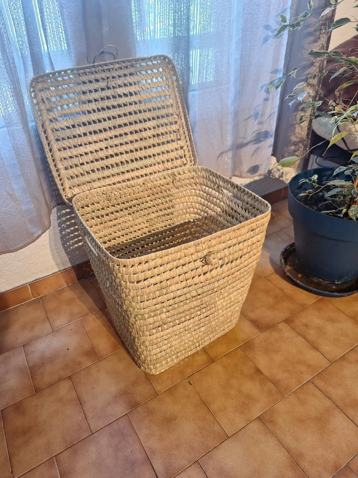 Panier à linge en osier rectangle | EMMA