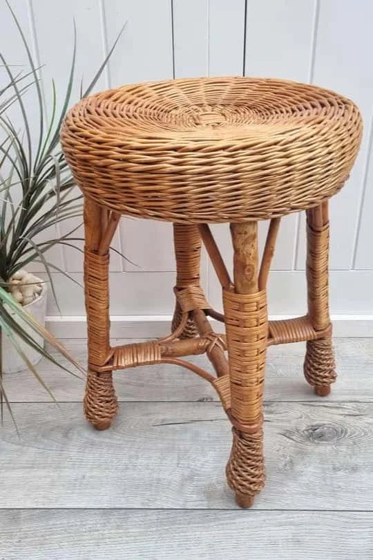 Tabouret rond en Osier | NATALEO