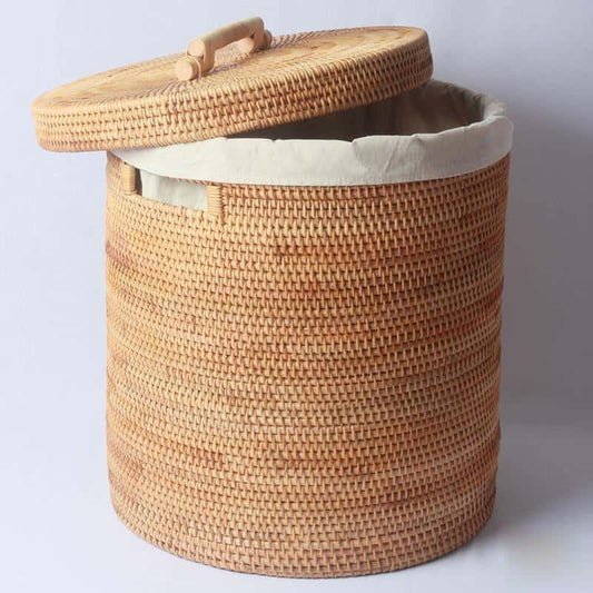 Panier à Linge en Osier avec couvercle