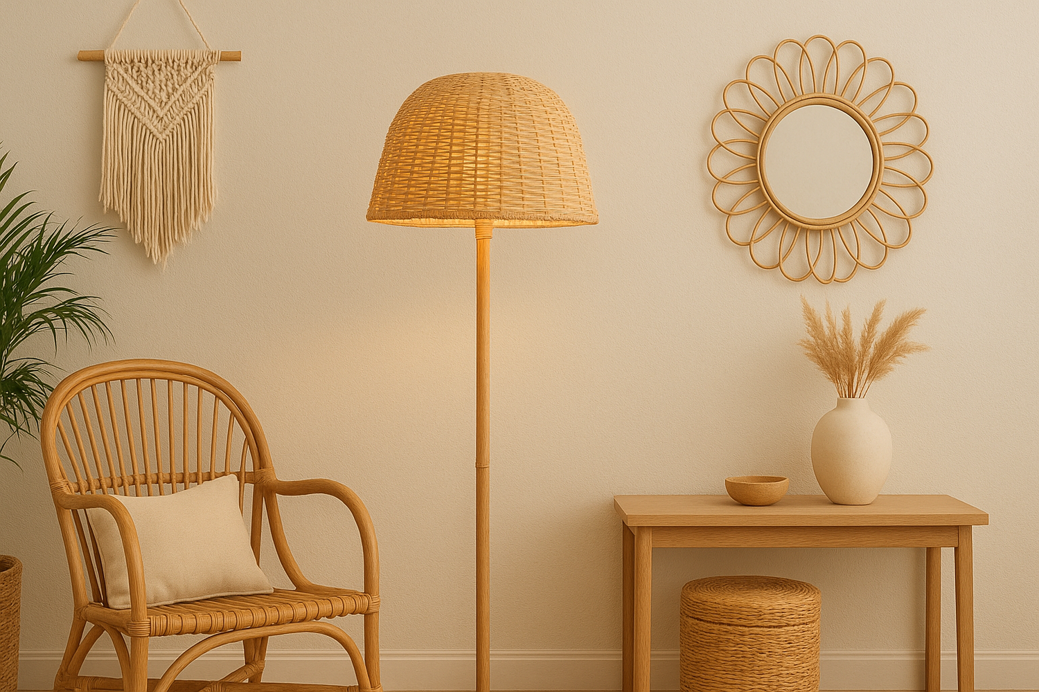 Lampadaires en Osier