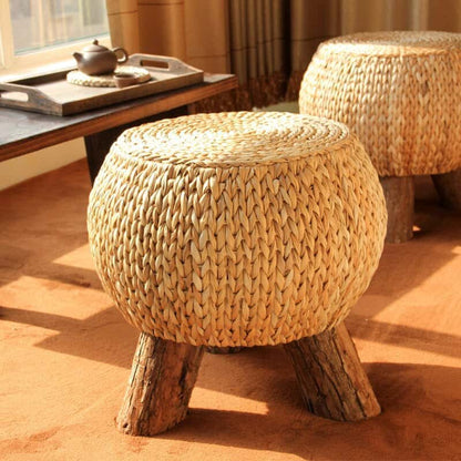 Tabouret en Osier & Bois | AUREA