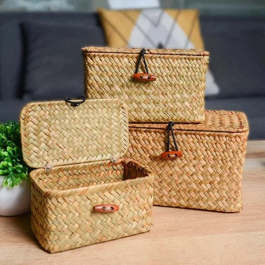 Boîte de Rangement en Osier Naturel | ORIZU