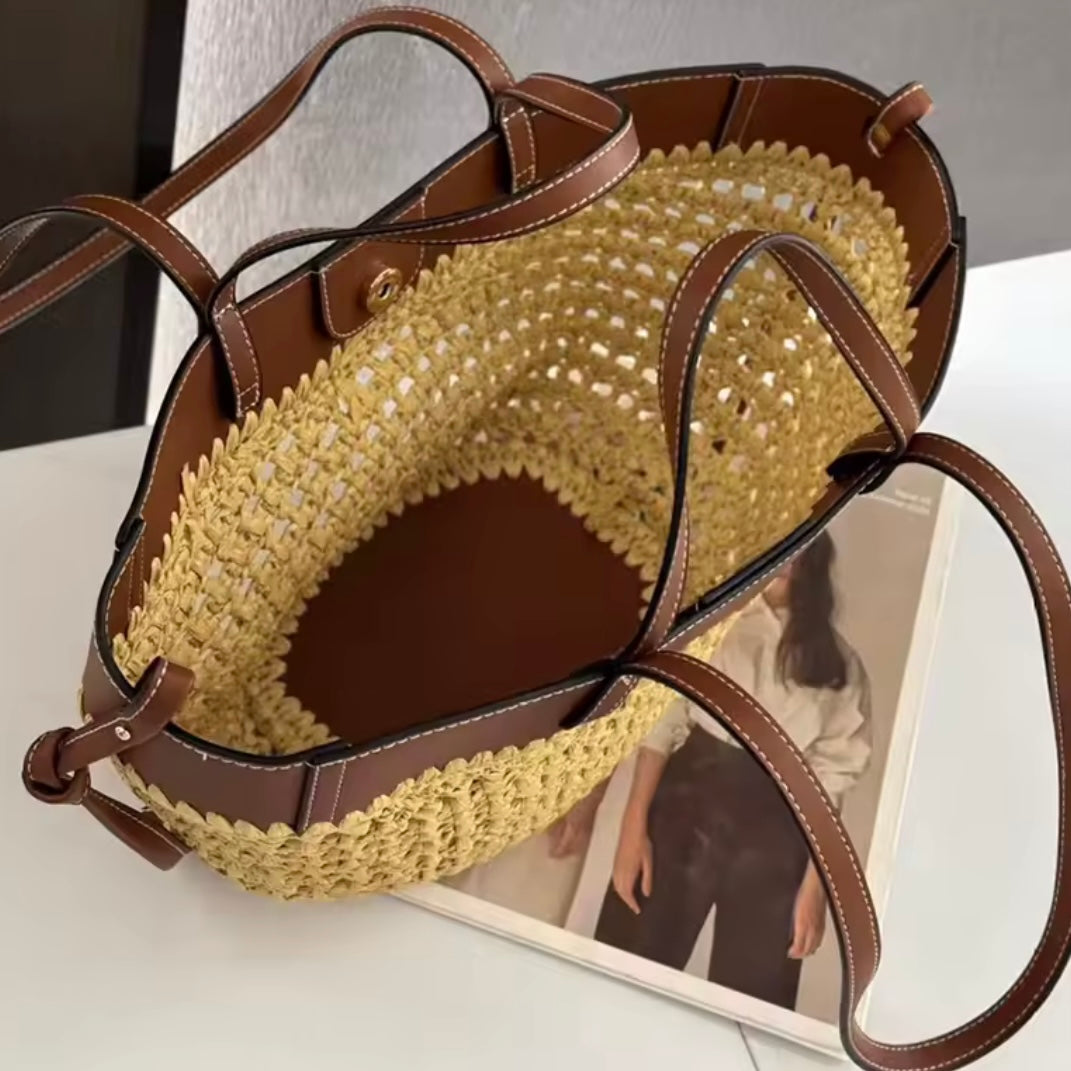 Cabas XL en Raphia Tressée | Essentiel Mode Été & Plage