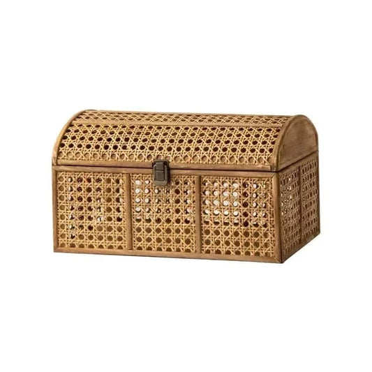 Coffre de rangement en Osier | Collection Vintage