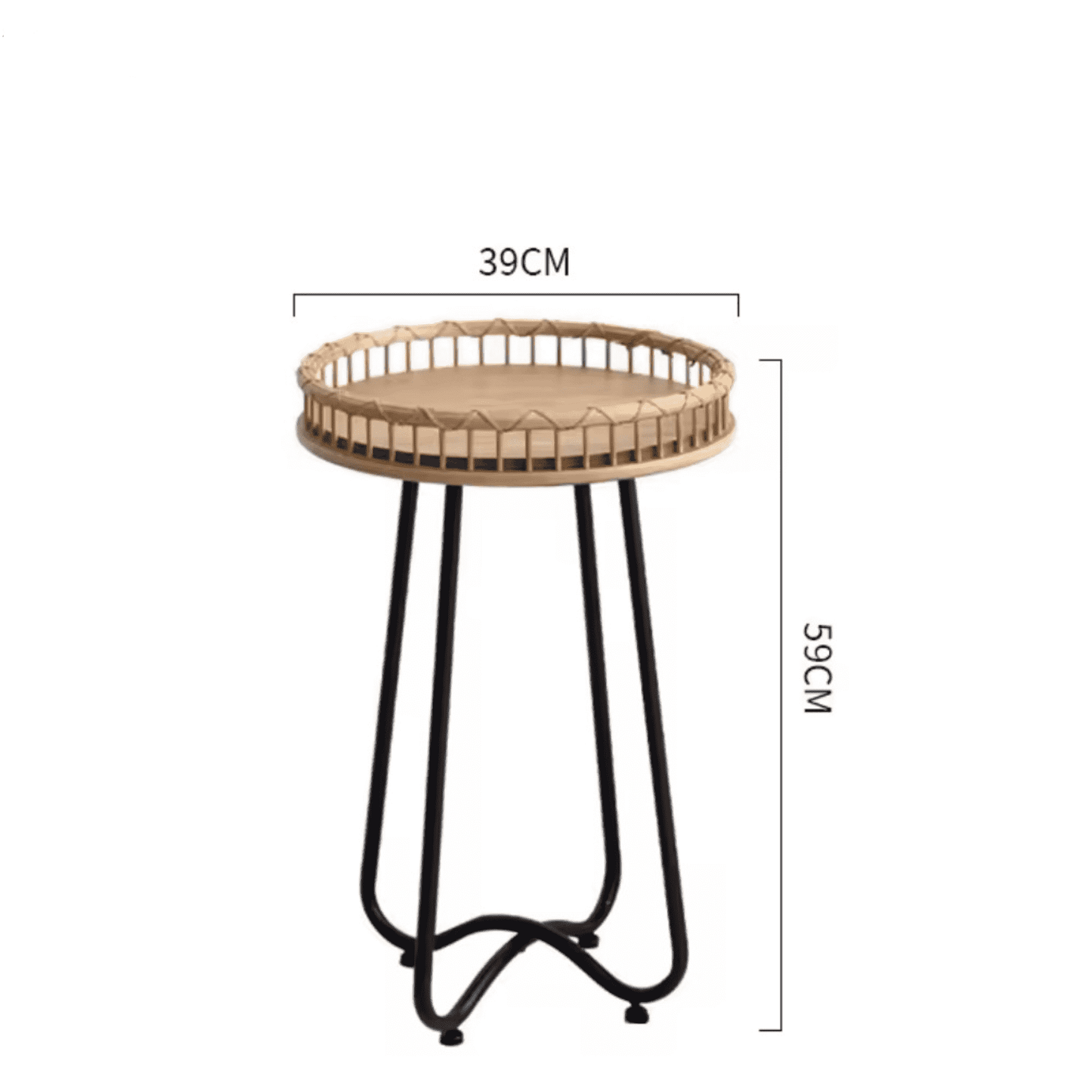 Table Basse en Osier Ronde | L'Atelier de l'Osier