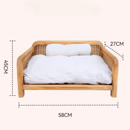 Panier en osier pour chat en forme de banc | ALAMO