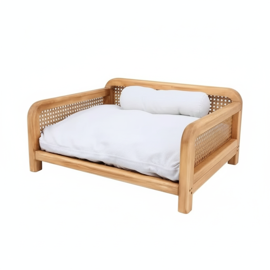 Panier en osier pour chat en forme de banc | ALAMO