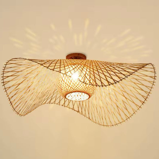 Plafonnier en Osier de Salon | ONDÉO