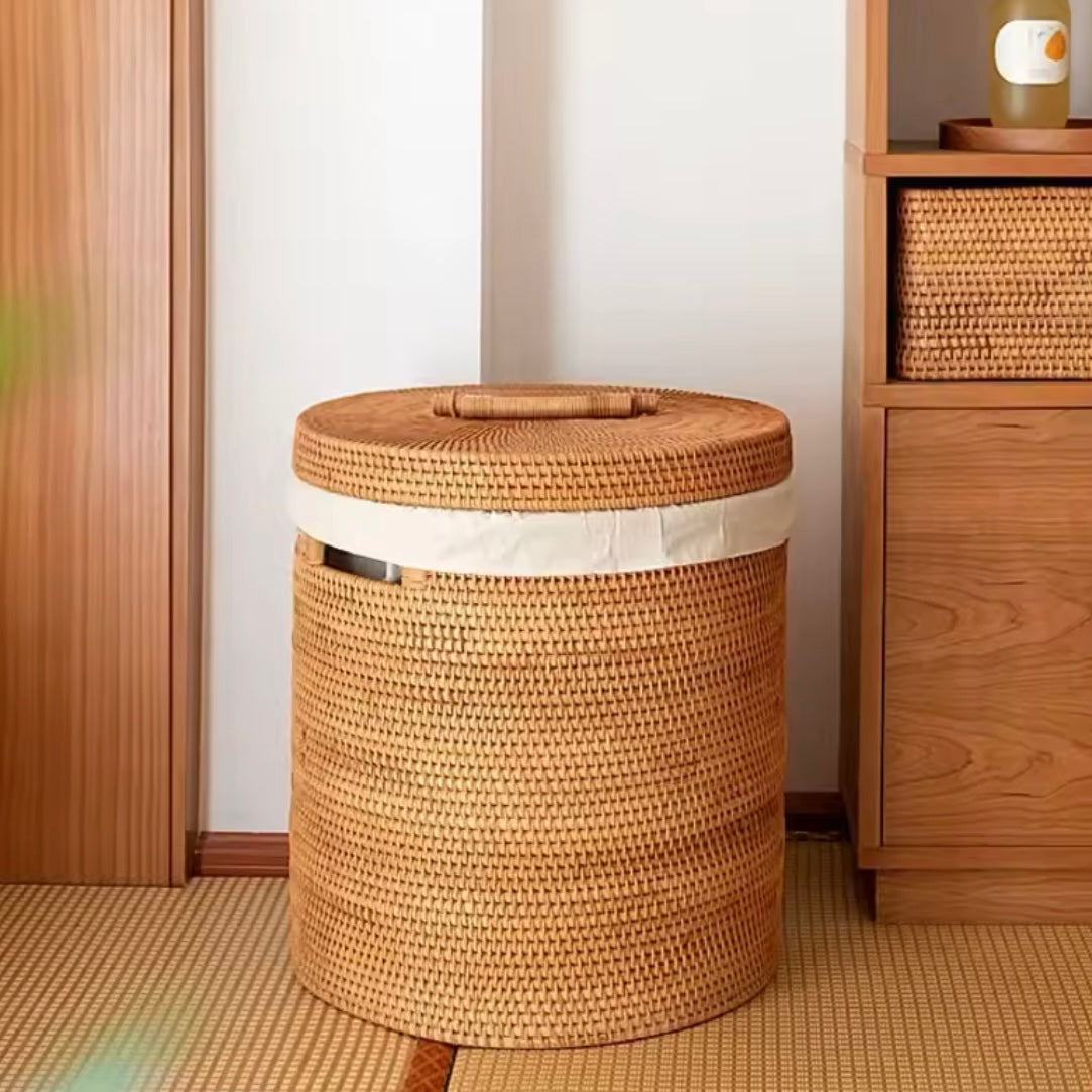 Panier à Linge en Osier avec couvercle | Collection Printemps