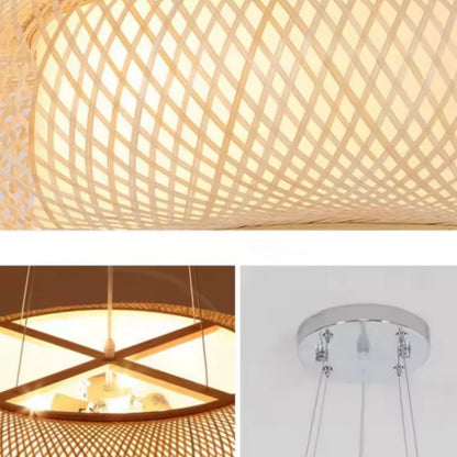 Suspension Ronde en Osier et Bambou | CALATA