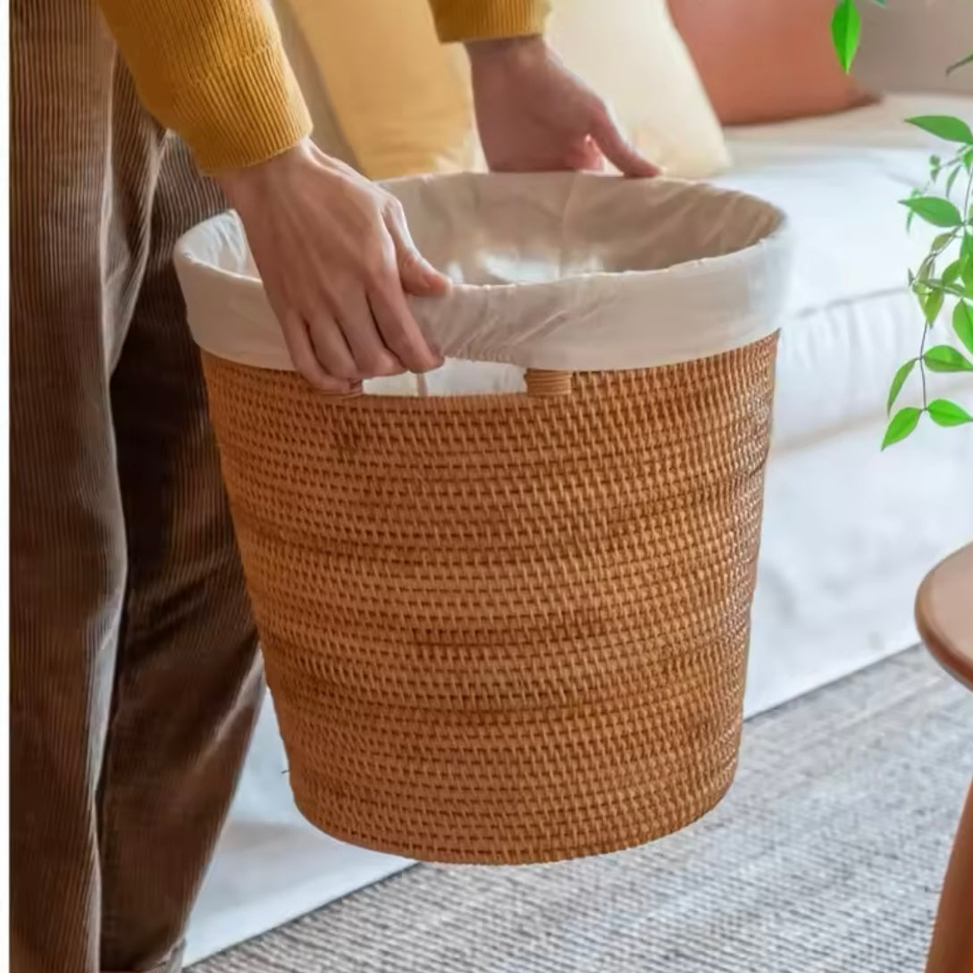 Panier à Linge en Osier avec couvercle | Collection Printemps