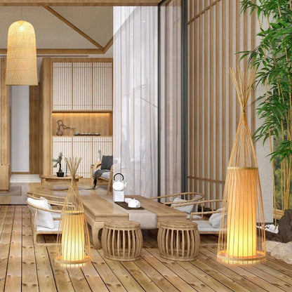 Grande Lampe à poser en Osier | POSEO