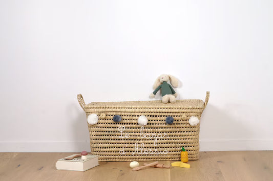 Grande Malle de Rangement Personnalisable en Osier 80 cm | PERSOLA