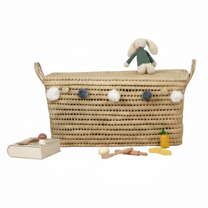 Grande Malle de Rangement Personnalisable en Osier 80 cm | PERSOLA