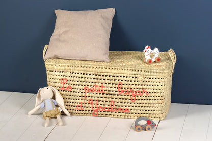 Grande Malle de Rangement Personnalisable en Osier 80 cm | PERSOLA
