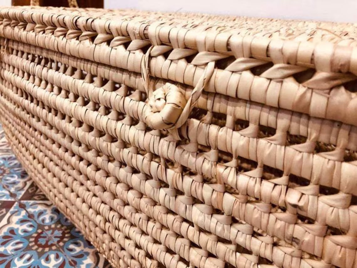 Grande Malle de Rangement Personnalisable en Osier 80 cm | PERSOLA