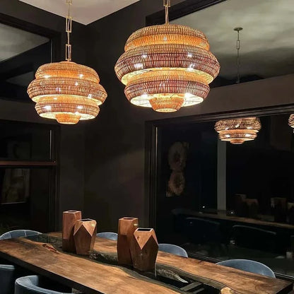 Grande Suspension en Osier | ANTIBES