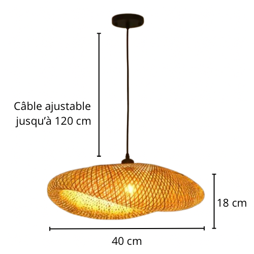 Luminaires suspendus en osier | LIORA