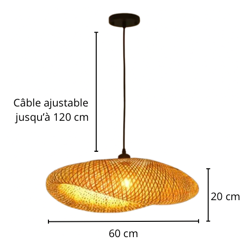 Luminaires suspendus en osier | LIORA