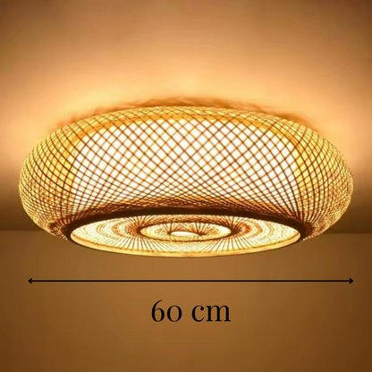 Plafonnier rond en Osier  | CASSIAN