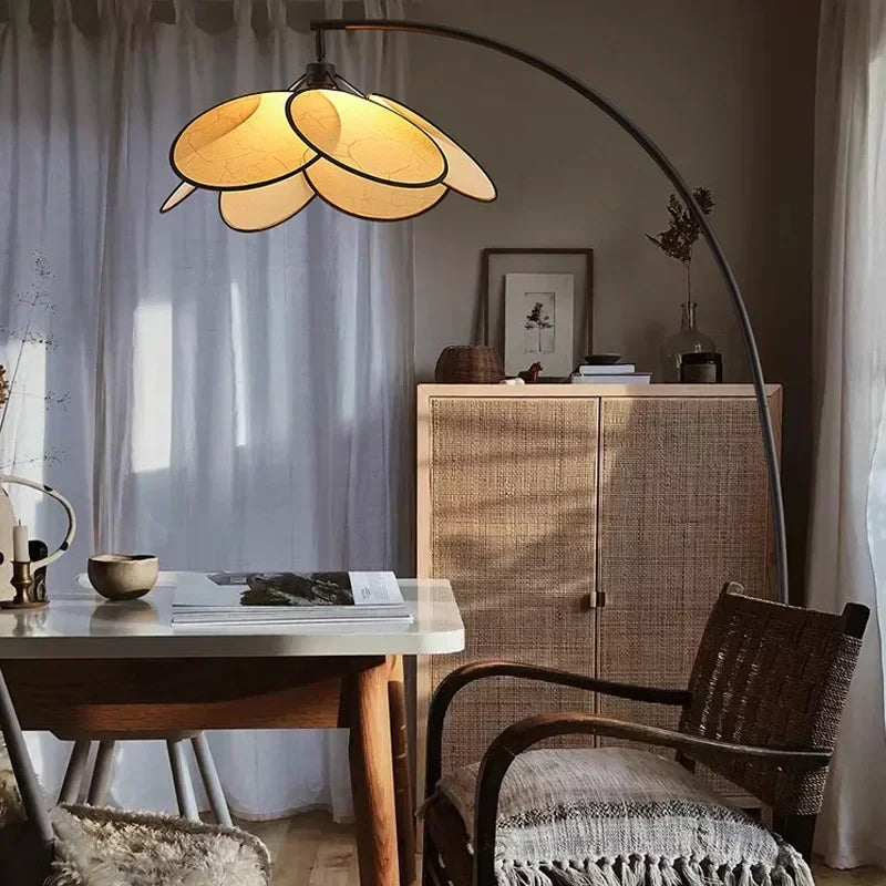 Lampadaire Arc en Osier – Modèle Feuillage Design | PALO