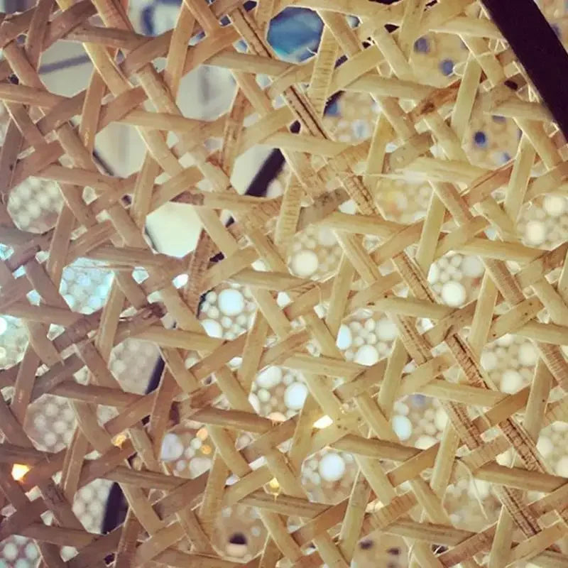 Lampadaire Feuillage en Osier Naturel | ELORIA