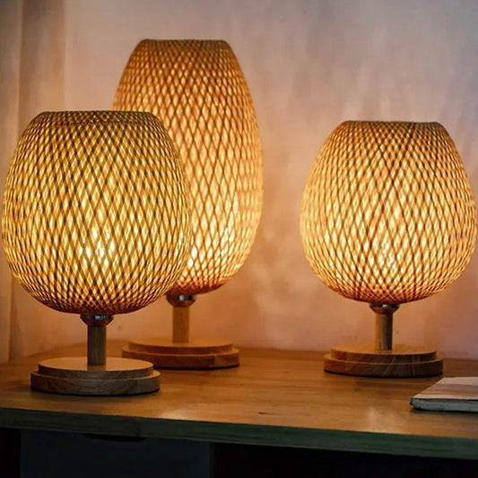 Lampe de chevet en osier | LAMINA