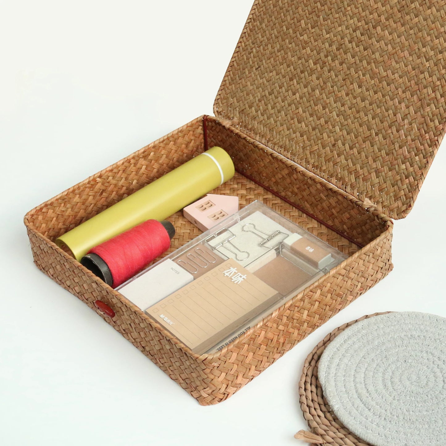 Lot de 2 Grand panier de rangement en Osier | RECTA