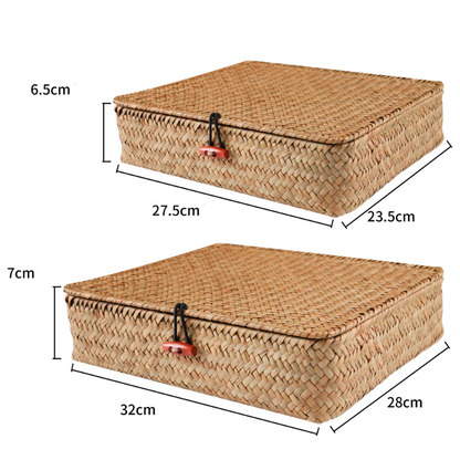 Lot de 2 Grand panier de rangement en Osier | RECTA