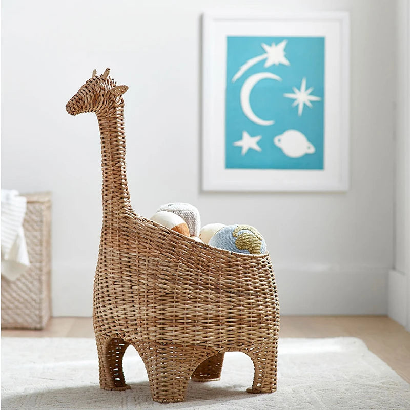 Panier de Rangement Girafe en Osier | LINO