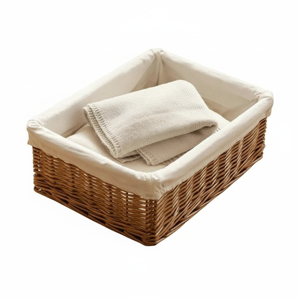 Panier de Rangement en Osier avec Doublure | ALONA