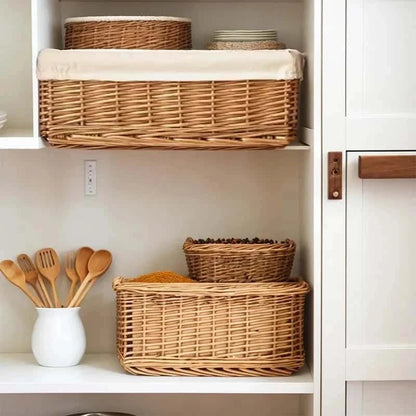 Panier de Rangement en Osier avec Doublure | ALONA