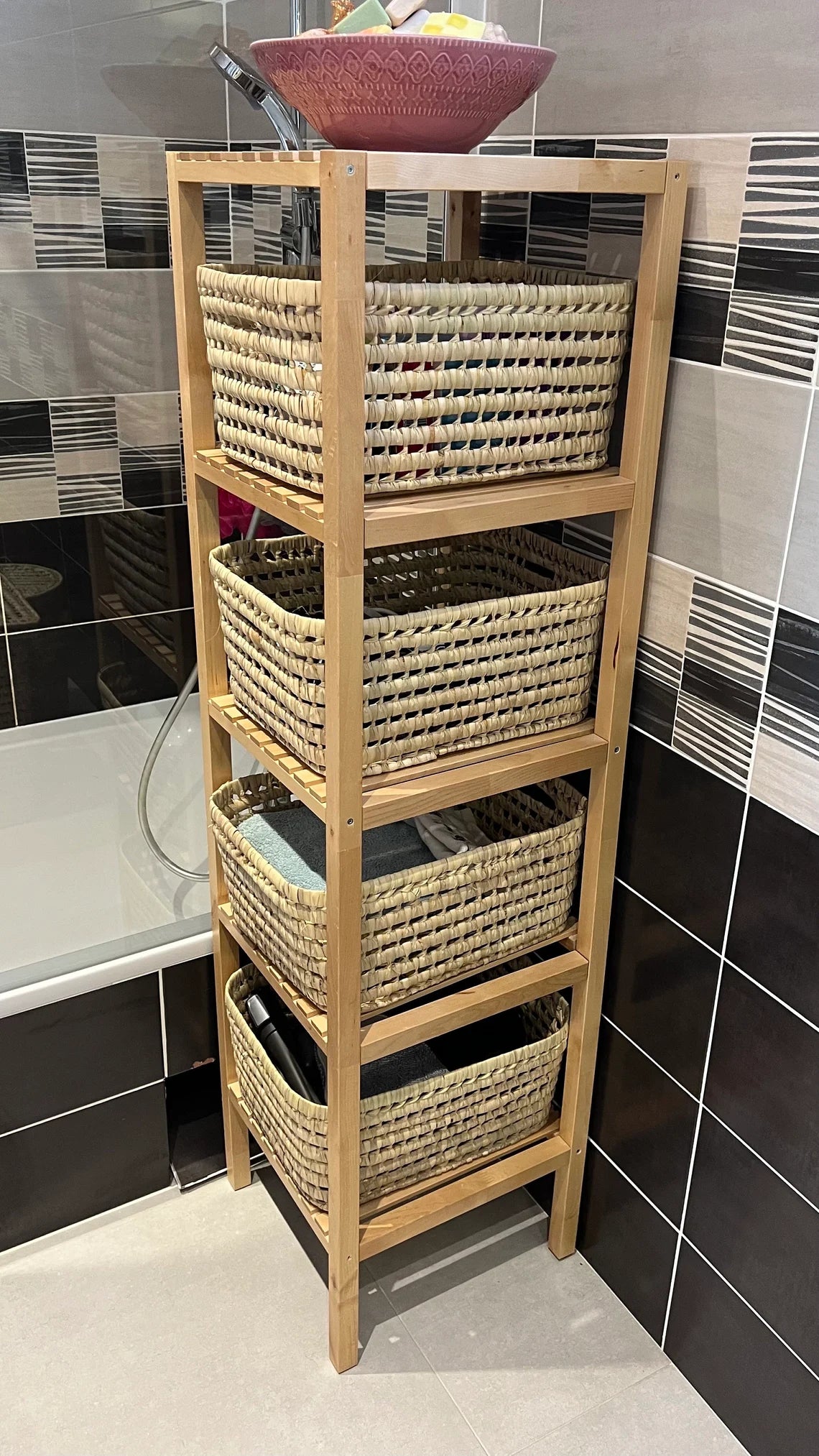 Panier de rangement en osier rectangle | Eden