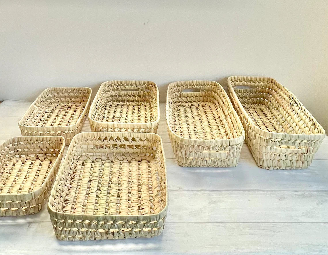 Panier de rangement en osier rectangle | Eden