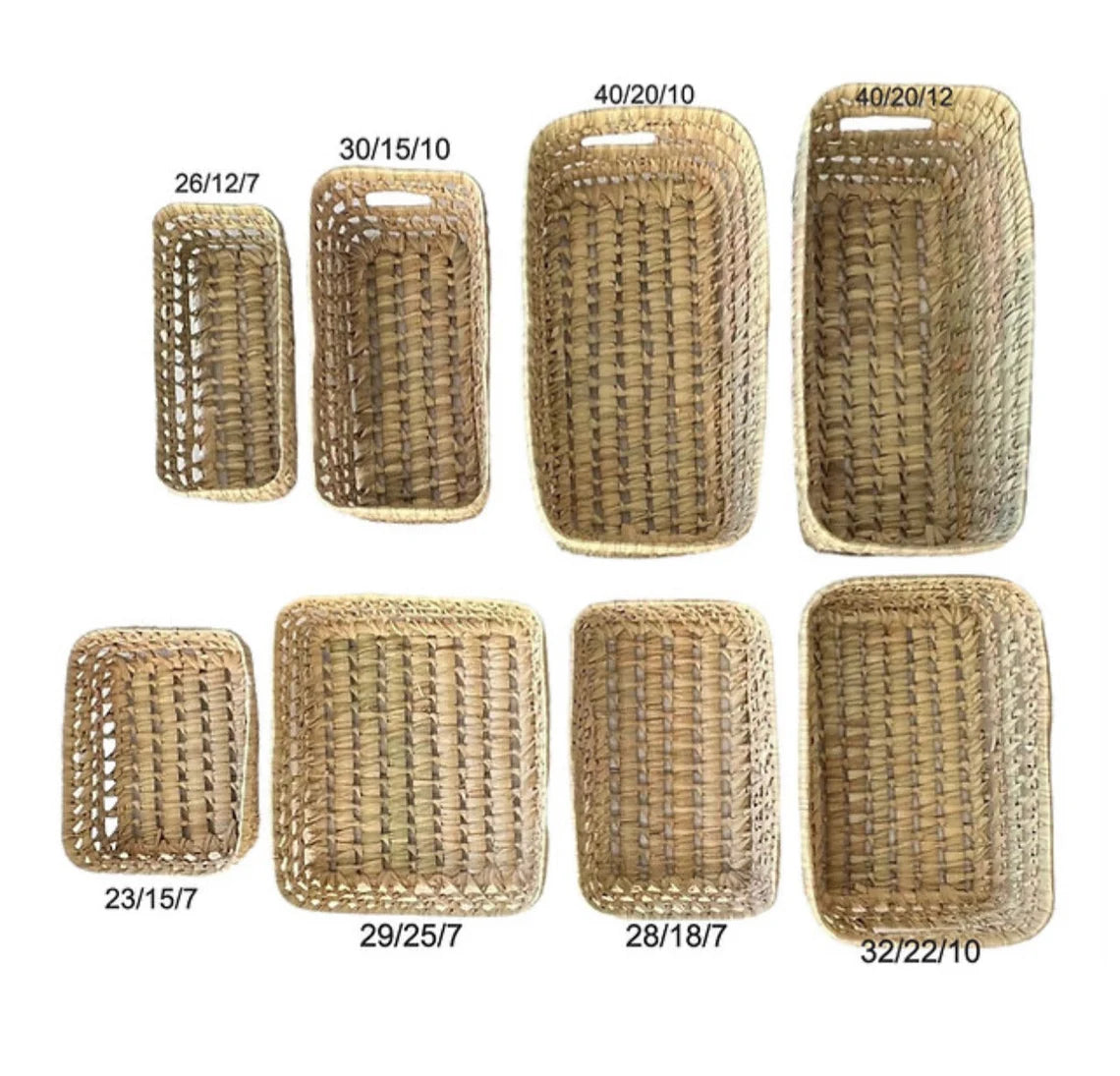 Panier de rangement en osier rectangle | Eden
