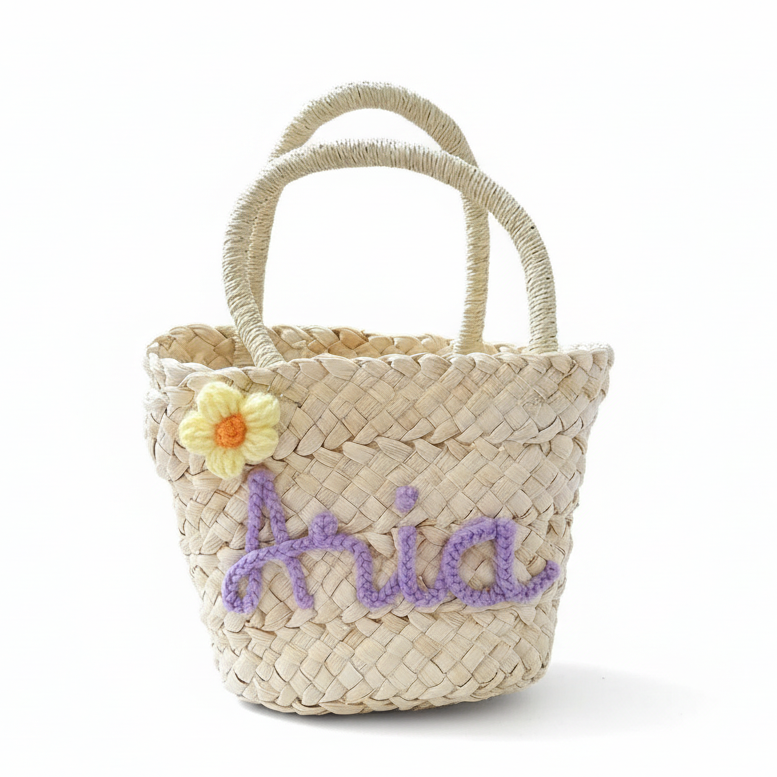 Panier en Osier Prénom Personnalisé | FLAURA