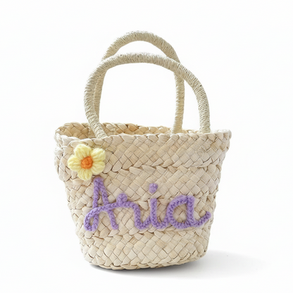 Panier en Osier Prénom Personnalisé | FLAURA