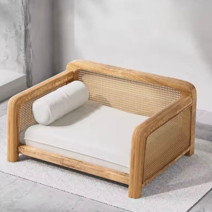 Panier en osier pour chat en forme de banc | ALAMO